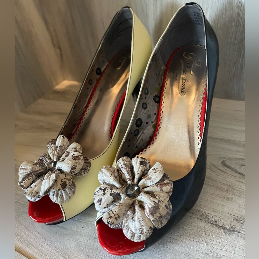 Poetic License Peep Toe “Cruella” Style Heels